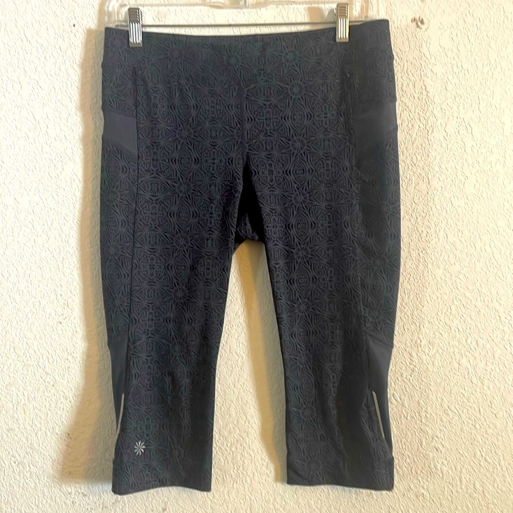 Athleta Printed Bare To Run Knicker - SZ M